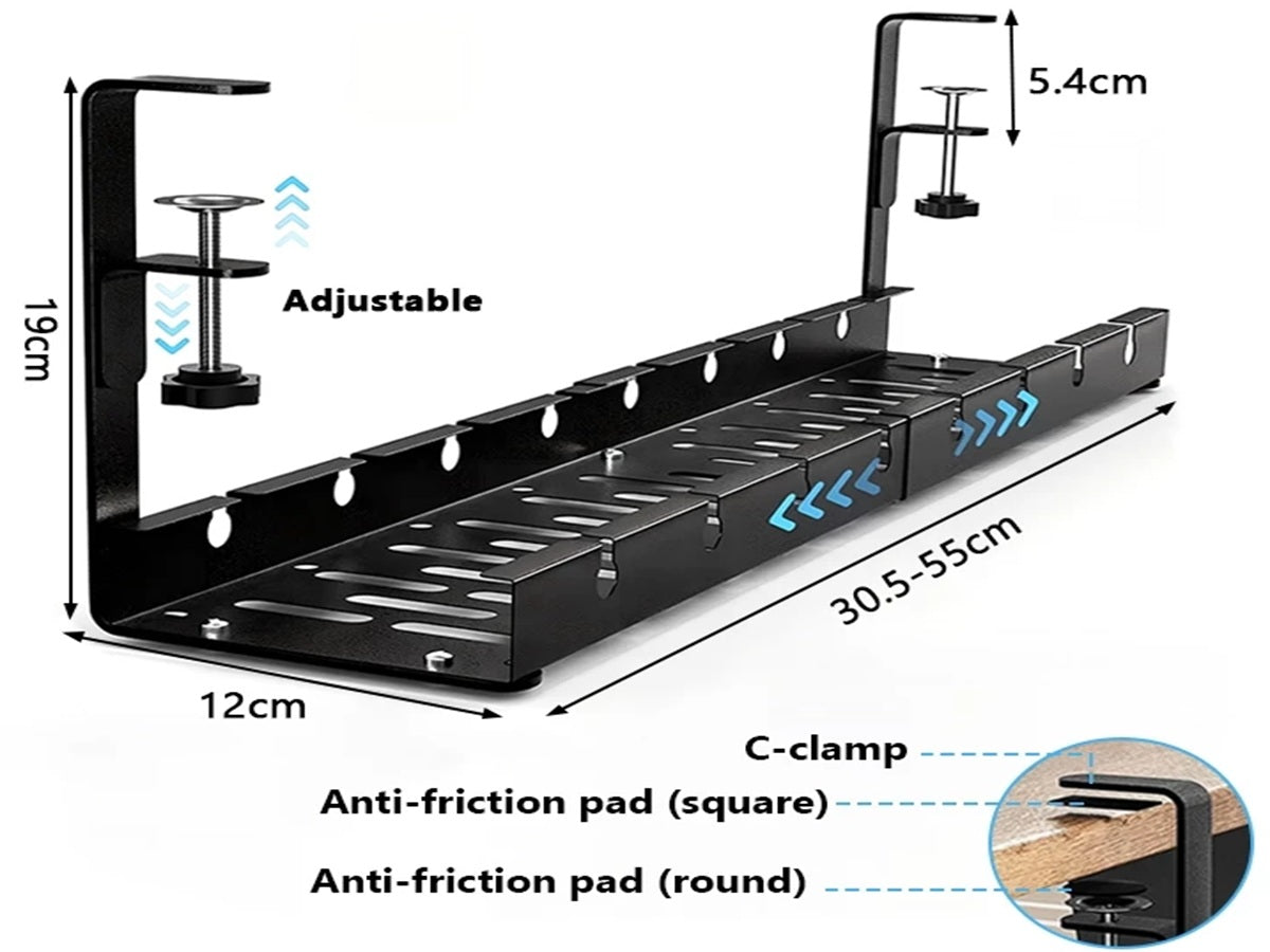 Adjustable Under Desk Cable Organizer